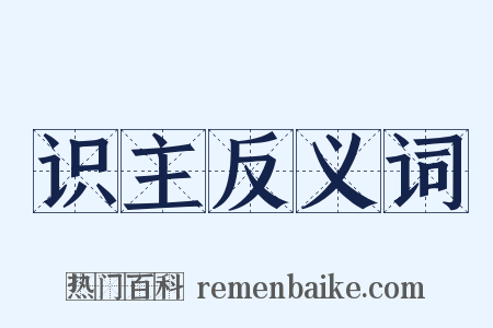 识主反义词是什么意思的图片